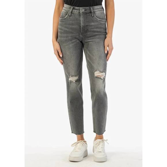 (KUT) The Rachael High Rise Jean-Optic White main image 1